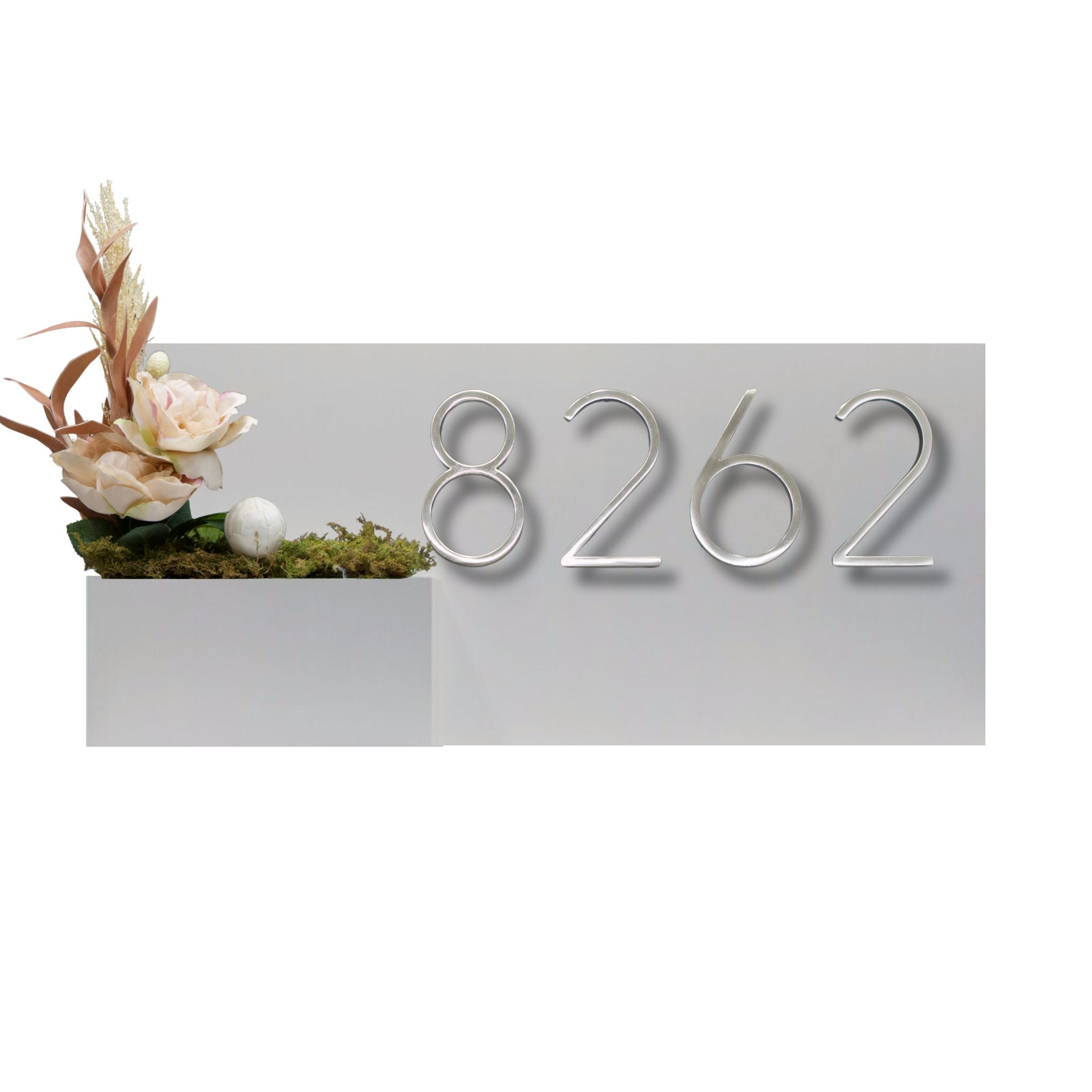 Horizontal House Number Sign with Refillable Box