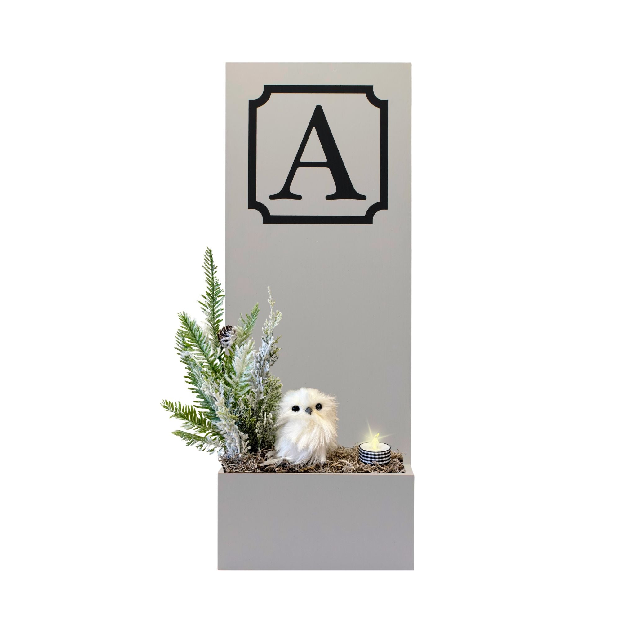 Vertical Custom House Sign with Refillable Box