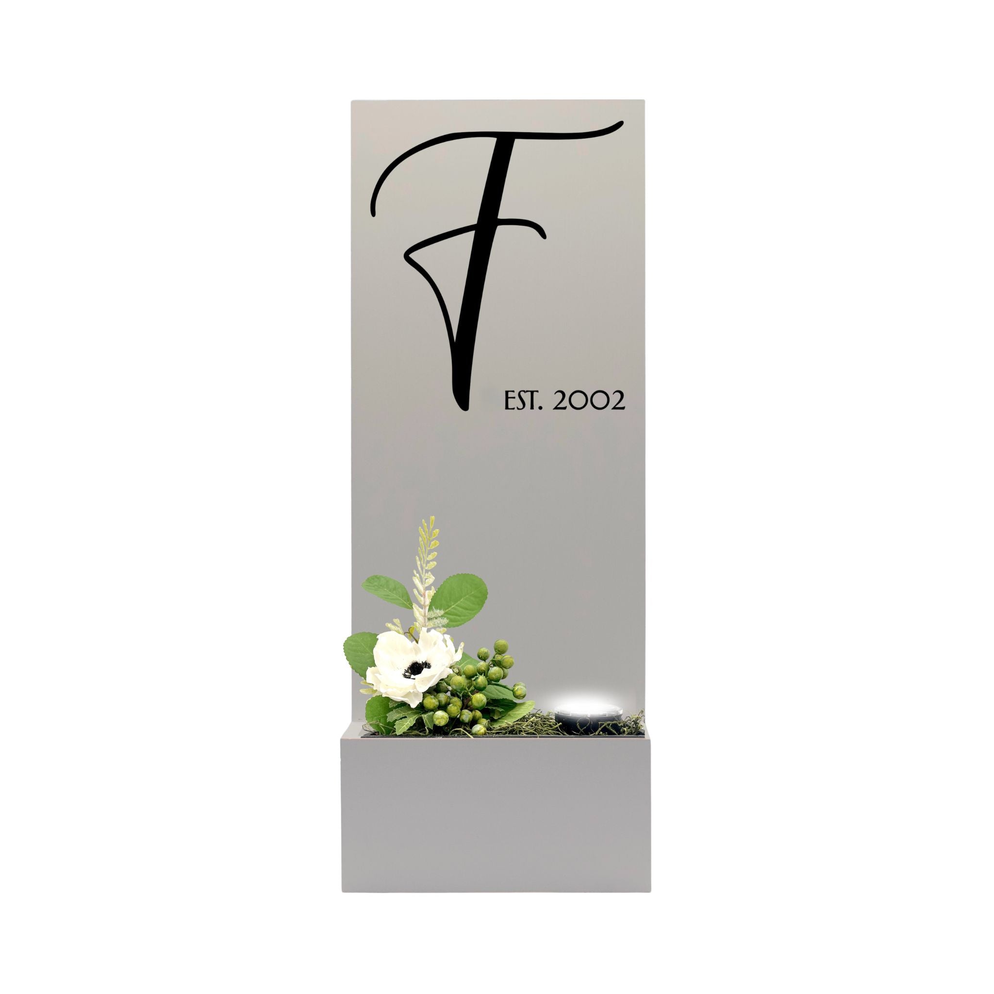 Vertical Custom House Sign with Refillable Box