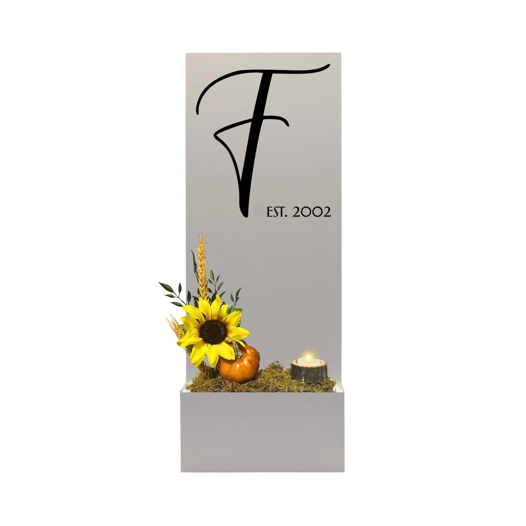 Vertical Custom House Sign with Refillable Box