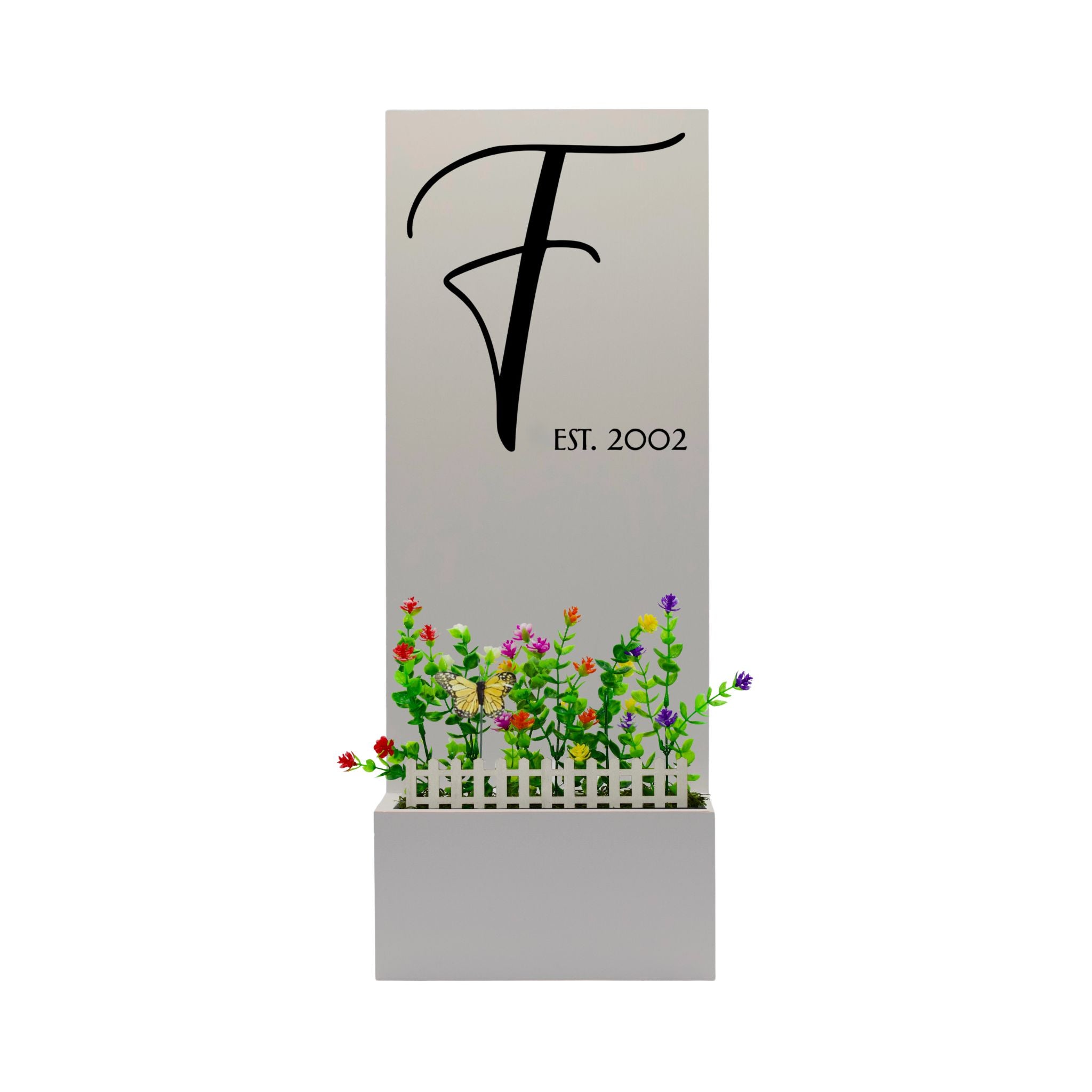 Vertical Custom House Sign with Refillable Box