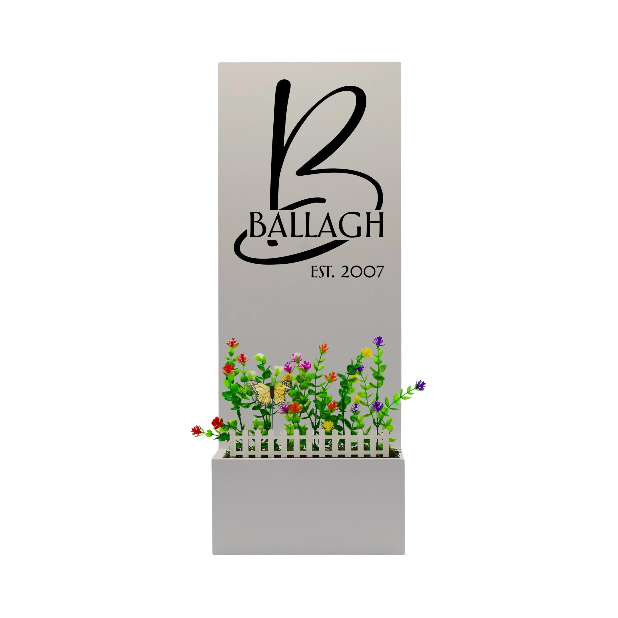 Vertical Custom House Sign with Refillable Box