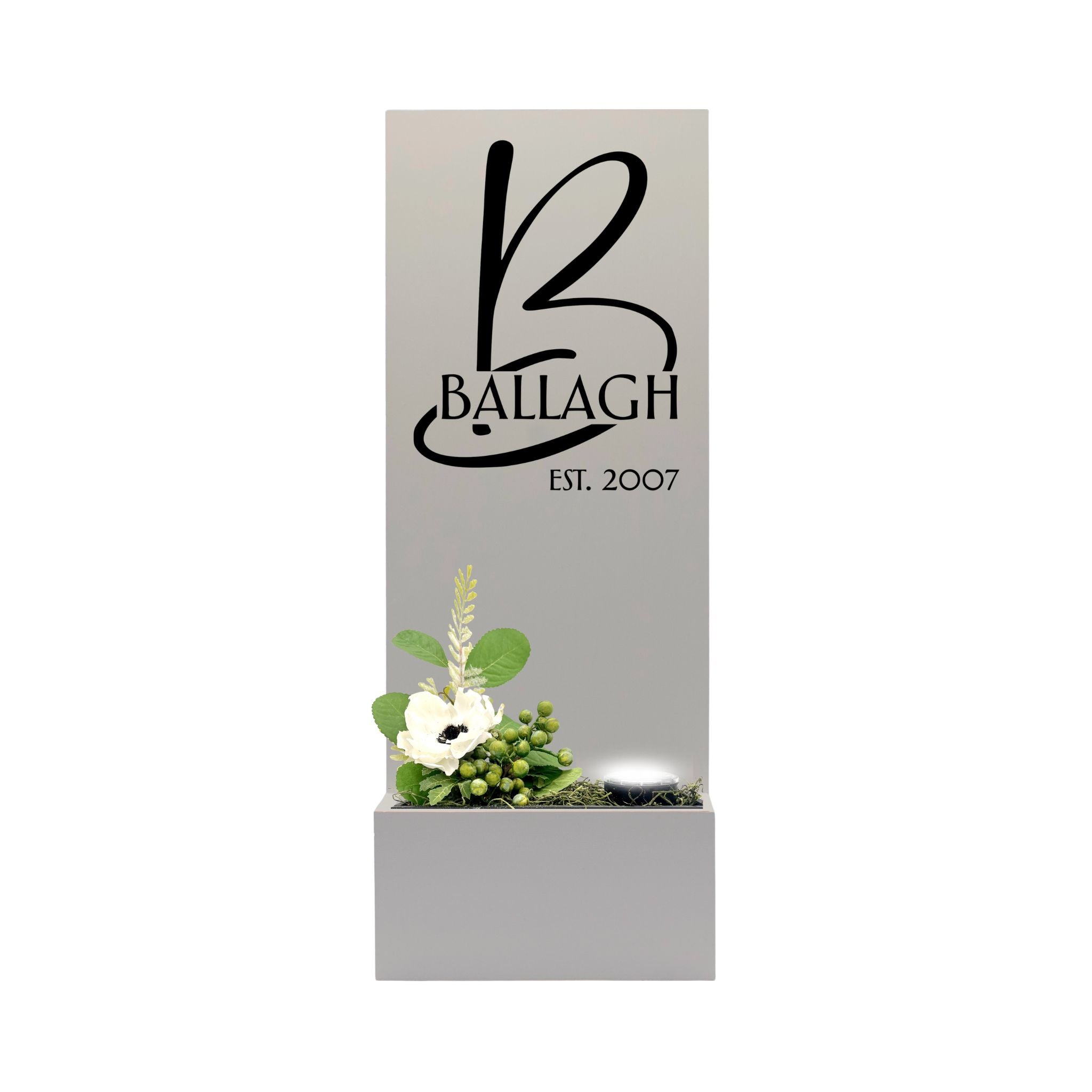 Vertical Custom House Sign with Refillable Box