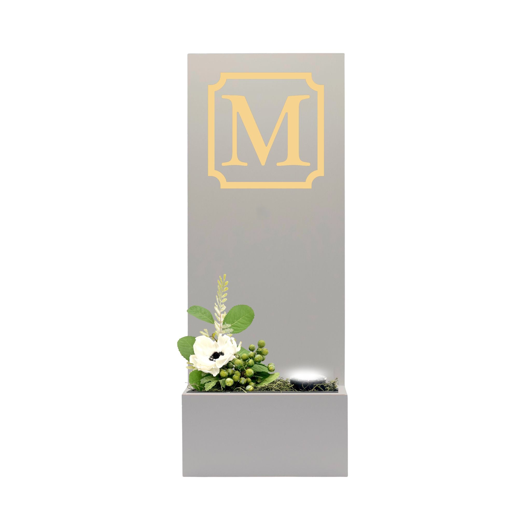 Vertical Custom House Sign with Refillable Box