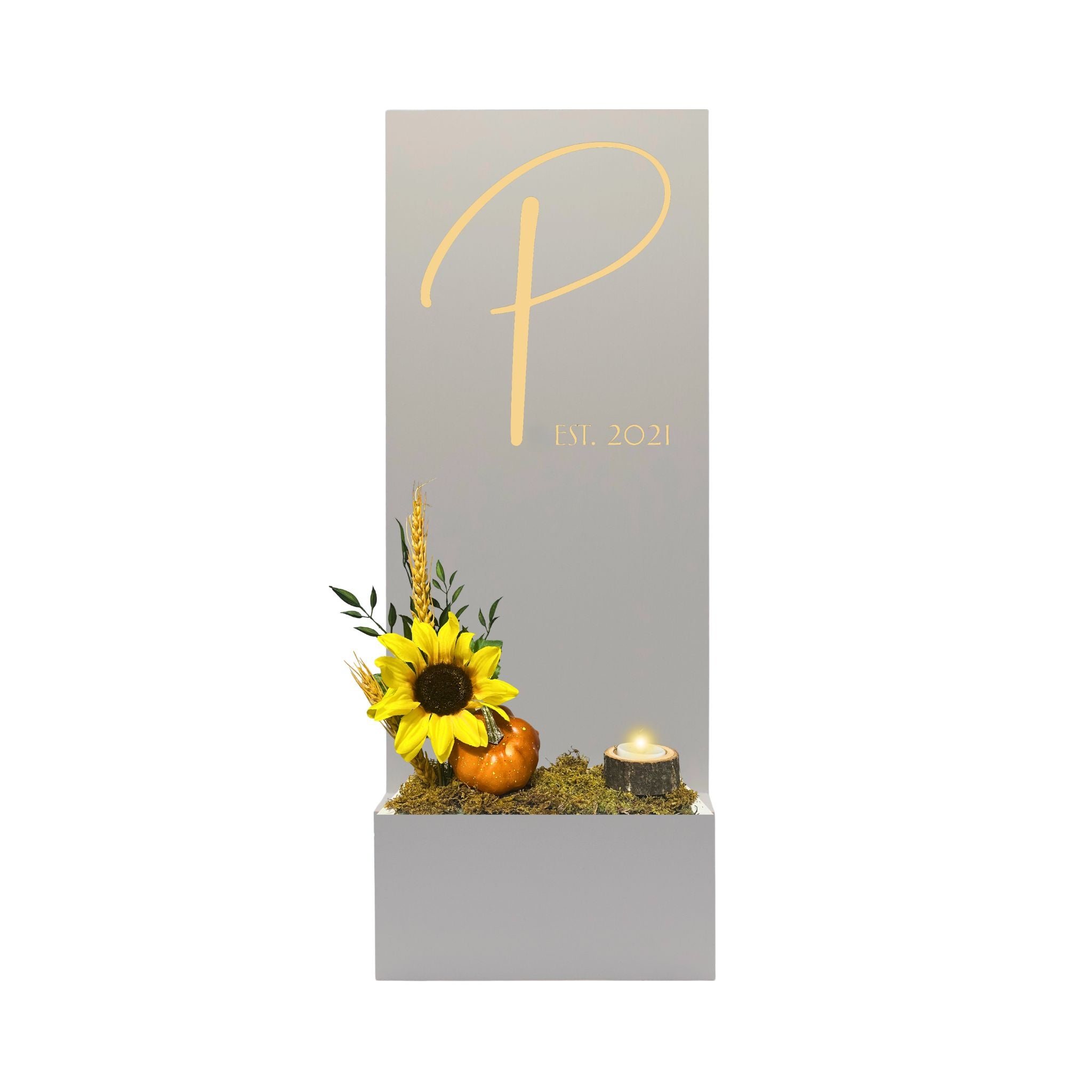 Vertical Custom House Sign with Refillable Box
