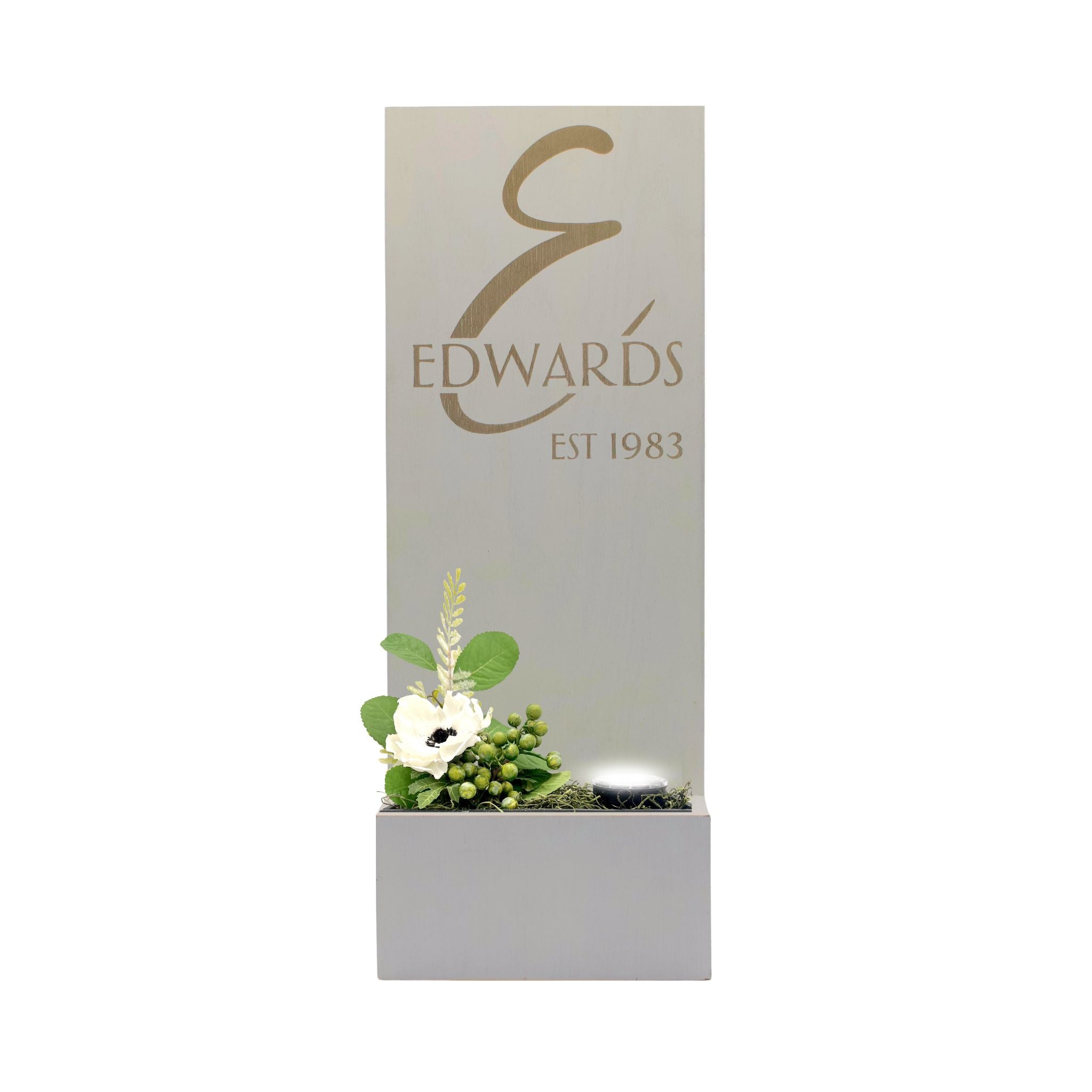 Vertical Custom House Sign with Refillable Box