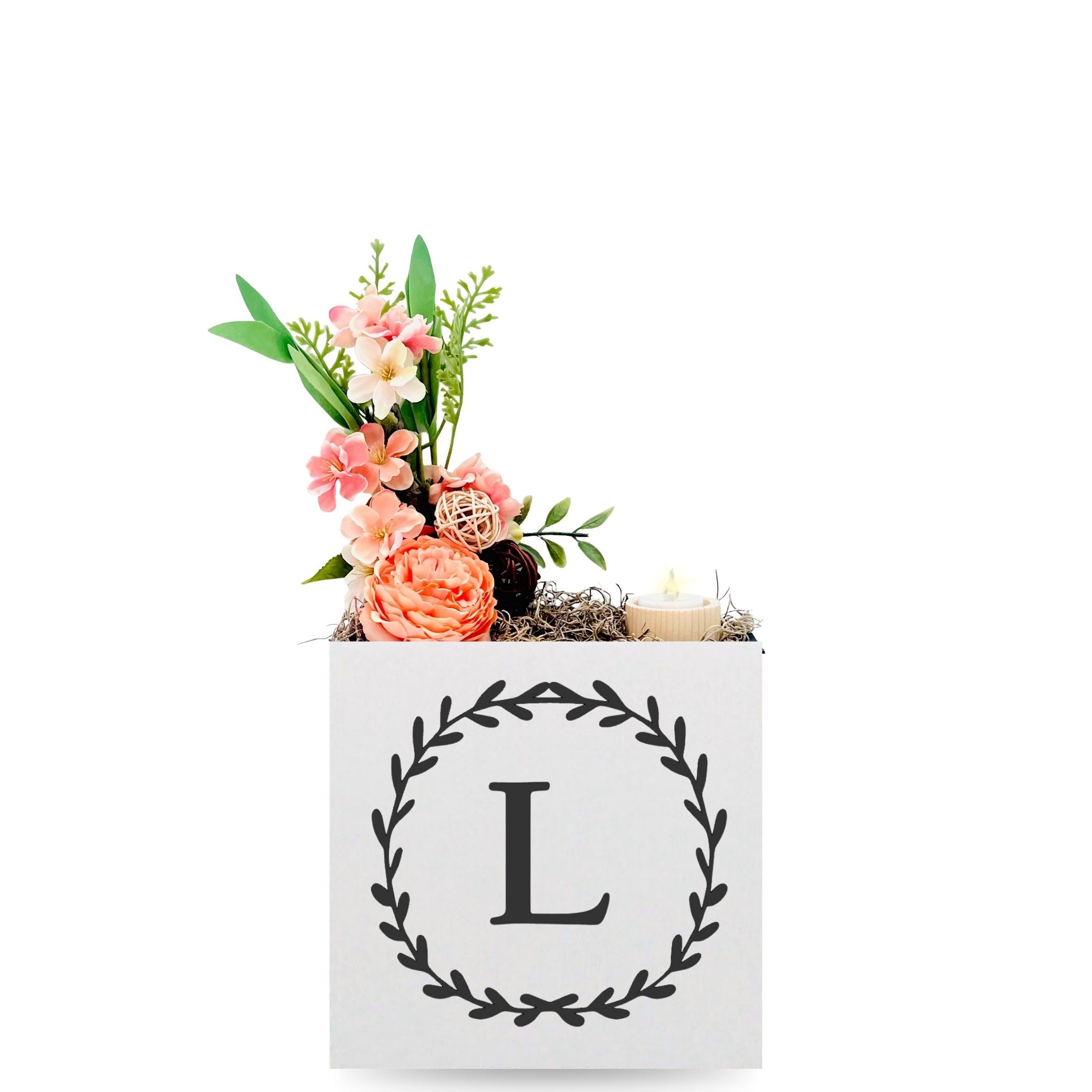 Little Envy Wreath Monogram Box