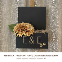 Black Interior with Gold Modern Font and September Fall Modern Kit