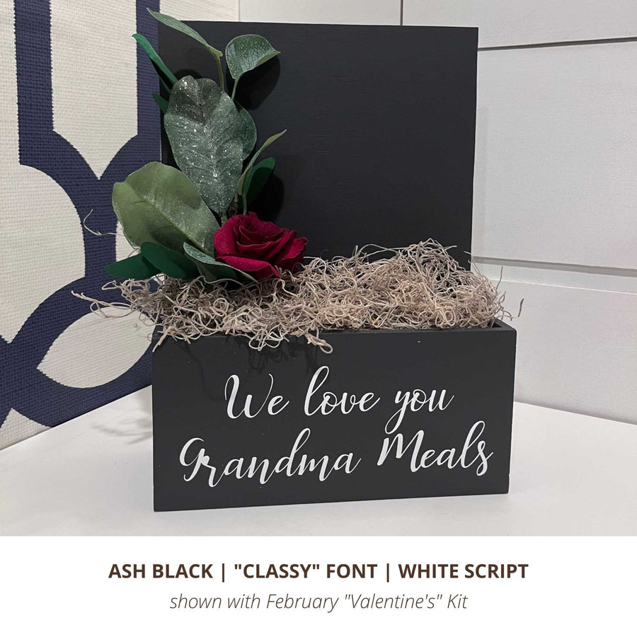 Black Interior with White Classy Font and February Kit