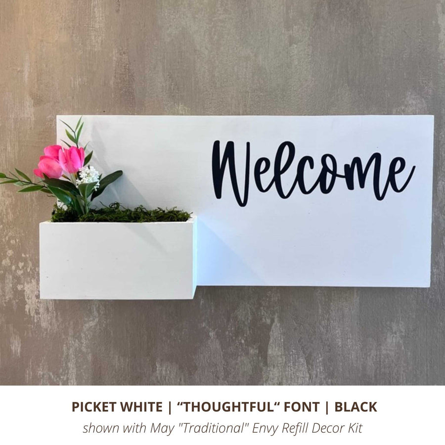 Signature Envy White Horizontal Hand Painted Custom House Sign